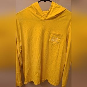 Vineyard Vines large yellow hooded shirt